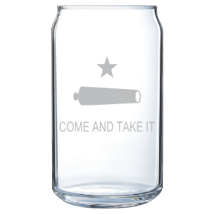 Texas Themed Can Glass