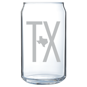 Texas Themed Can Glass