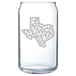 Texas Themed Can Glass