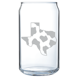 Texas Themed Can Glass