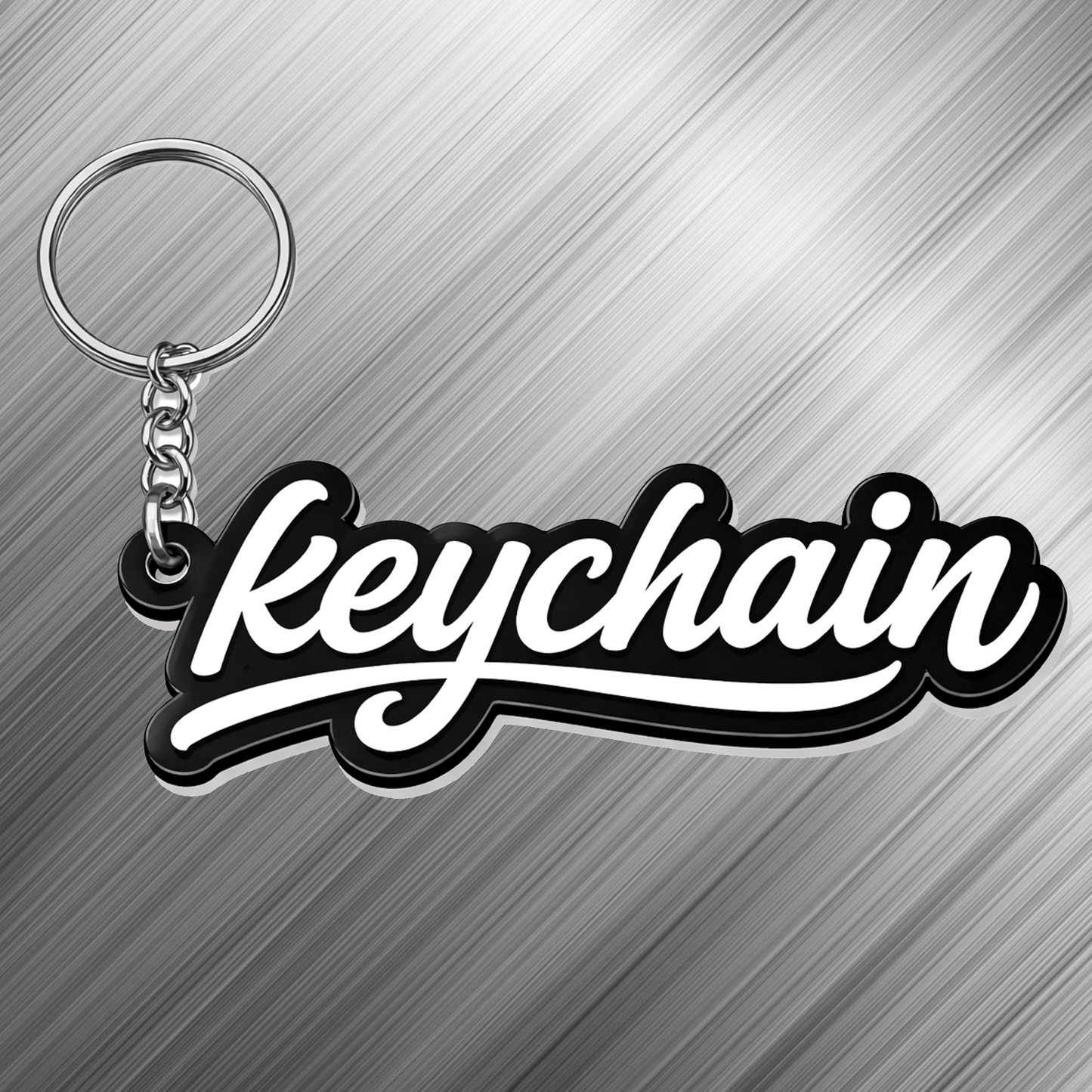 Acrylic Keychain Black/White (Business)